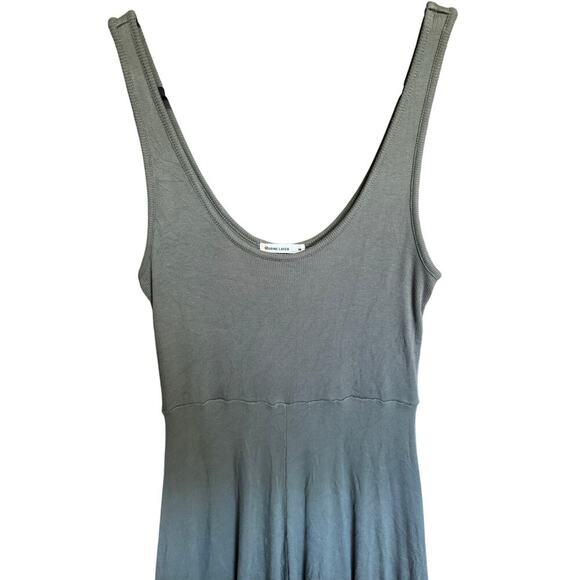 Marine Layer Lexi Rib Dress Fit And Flare Midi Sleeveless Green Size Medium - Picture 3 of 12